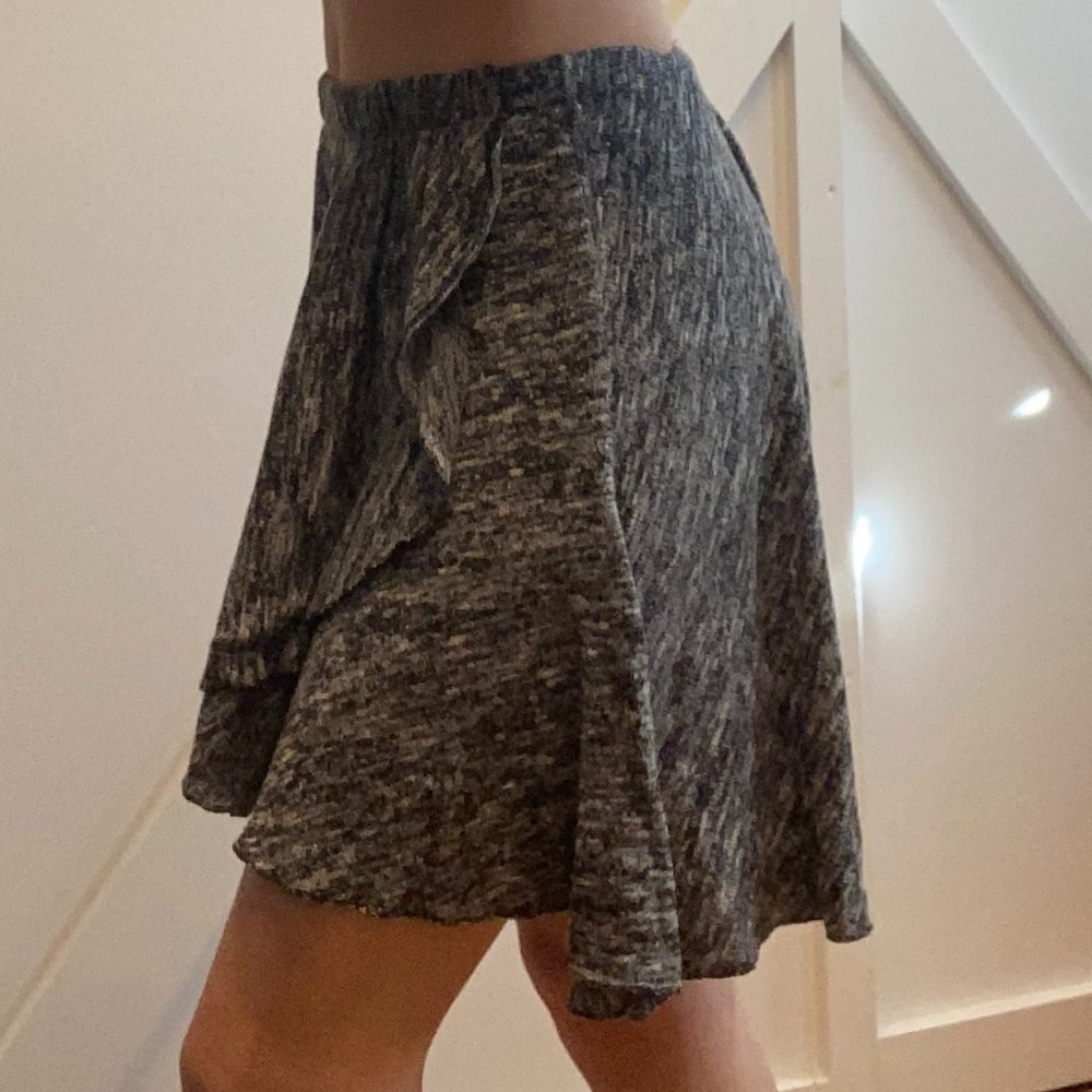 Casual layered Gray Skirt